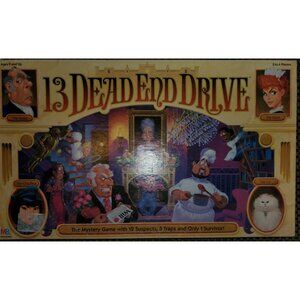 13 Dead End Drive Board Game Milton Bradley Mystery 1993 Vintage Complete